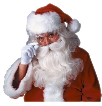 Rubie's Officiell funktion jultomte skägg och peruk set jul vuxen (en storlek)