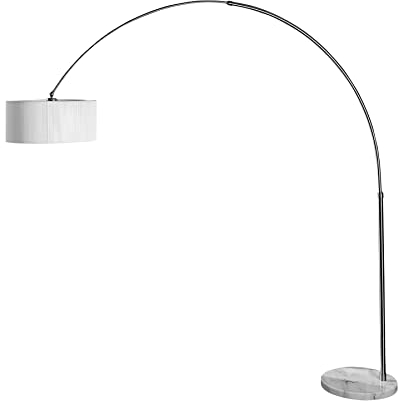 invicta INTERIOR Bogenleuchte EXTENSO weiß mit weißem Marmorfuß Bogenlampe