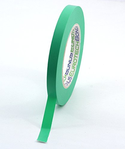 BONUS Eurotech 1BL23.32.0012/055A# Ruban de masquage ligne fine +130 Degré C, largeur 12 mm, longueur 55 m, adhésif à base de caoutchouc synthétique, épaisseur 0,13 mm, vert