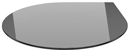 Funkenschutzplatte Tropfen 110cm Schwarz Glasplatte mit Dichtung | Glasbodenplatte, Glas, universal, Kaminofen, Kamin
