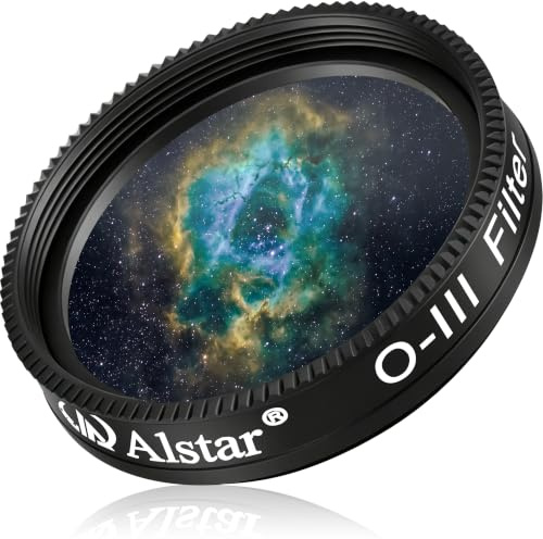 Alstar 1.25 O-III Filter - Enhance Contrast in Dark Skies - Observe Clear Veil, Ring, Dumbbell and Orion Nebula, Among Many Other Objects