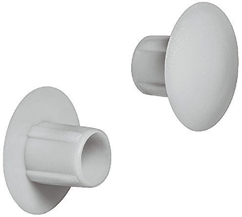Gedotec Schrauben-Abdeckungen grau Möbel-Abdeckkappen zum Eindrücken Blindstopfen rund - H1120 | Ø 5 mm | Rundstopfen für Blind-Bohrung | Made IN Germany | 100 Stück - Möbel-Kappen für Bohrlöcher