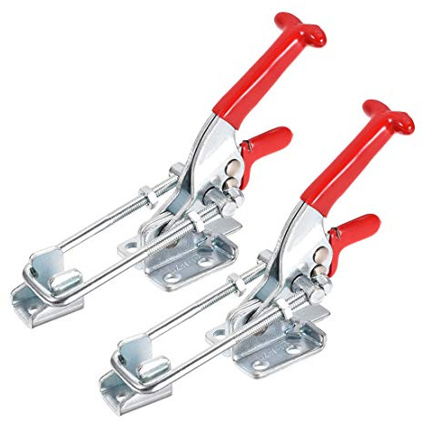 sourcing map 771lbs Adjustable Latch Galvanized Iron U Bolt Self-Lock Toggle Clamp, 2 Pcs