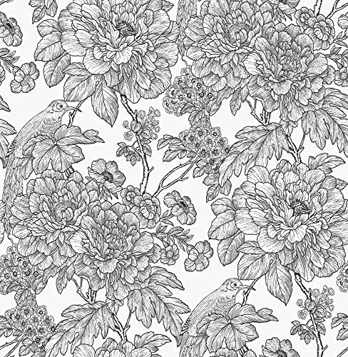 NuWallpaper NUS3544 Sudbury Papier peint autocollant Noir