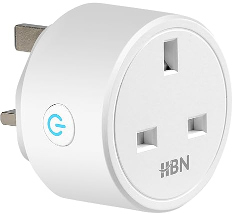 HBN Smart Plug WiFi Socket Work with Alexa Echo and Google Home, Smart Timer Plug, No Hub Required, 2.4Ghz Only (13A/3120W,1 Pack)