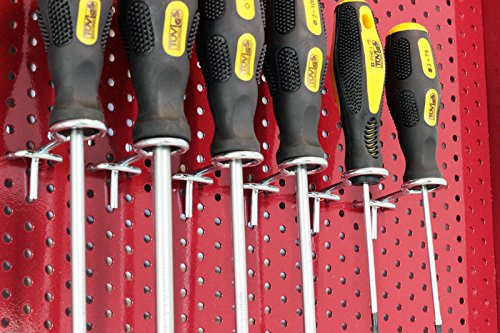 Sogi SET 10 PZ GANCI PER PANNELLO DA MURO PORTA UTENSILI ATTREZZI X2-13 X2-D-10