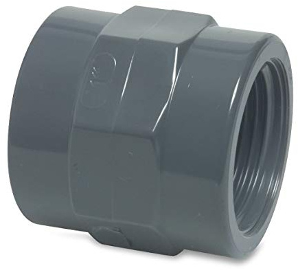 Profec -BV7027464 Gewindemuffe, PVC-U. 3 Zoll Innengewinde, 10 bar, grau