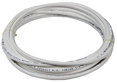 Vyair 25 metro de tubo de filtro de suministro de agua para adaptarse a la nevera doble de estilo americano y europeo (blanco) (tubo de 1/4)