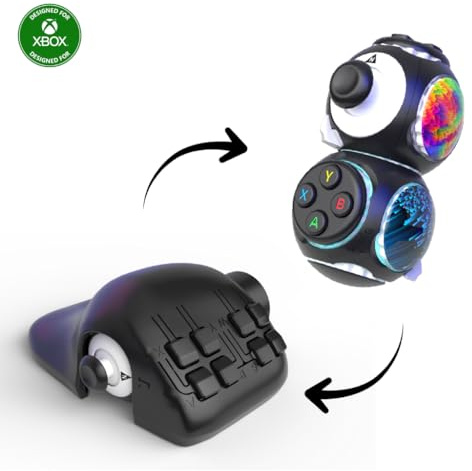 ByoWave Proteus Builder One-Handed Gaming Controller for PC, Steam Deck & Xbox Series X|S – Advanced Remapping & Macro Buttons, RGB Lighting, Ergonomic 3D Printed Shell – Neonpixels Limited Edition