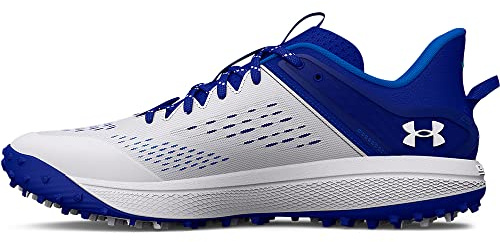 Under Armour Men's Yard Low Turf Baseball Shoe, (401) Royal/White/White, 10.5