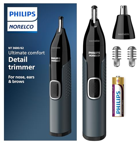 Norelco Philips NT3600/62 Nasentrimmer 3000, für Nase, Ohren, Augenbrauen,