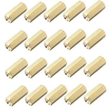 Dado esagonale femmina a femmina in ottone con dado esagonale M4 x 15 mm per drone quadcopter, computer e circuiti, confezione da 20