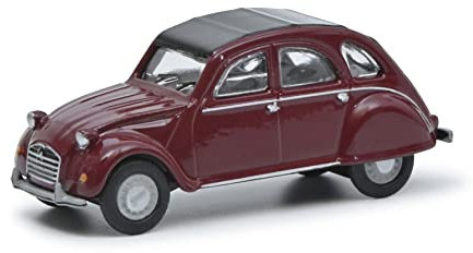 Schuco 452670000 H0 Citroën 2 CV Rouge avec Couvercle Souple Noir