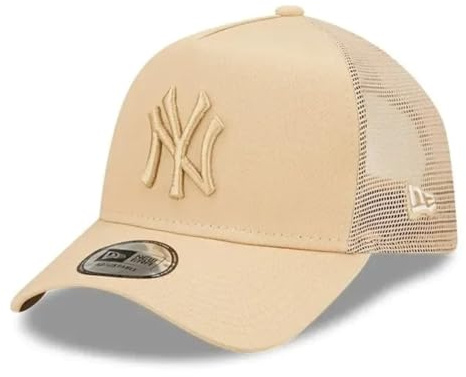 New Era New York Yankees MLB Tonal Mesh Olive A-Frame Adjustable Trucker Cap