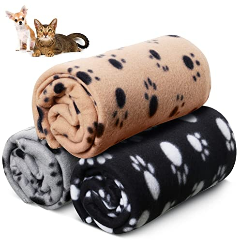 OMH nutrition OH MY HEALTH Katzendecke Fleecedecke 3er Pack Hund Katze Hundedecke waschbar weich Decke Überwurf 70cm x 100cm