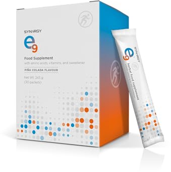 Synergy Worldwide E9 30 Dosen | 500 mg L-Arginin Supplement mit den Vitaminen B12, B6 und Pantothensäure | Kalorienarm | Unterstützt die körperliche Leistung und reduziert Müdigkeit | 243 g