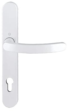 Türgriff auf Feinplatte 1931755 Luxemburg 1500/3357SN Profilzylinder Lochabstand 92 mm weiß HOPPE
