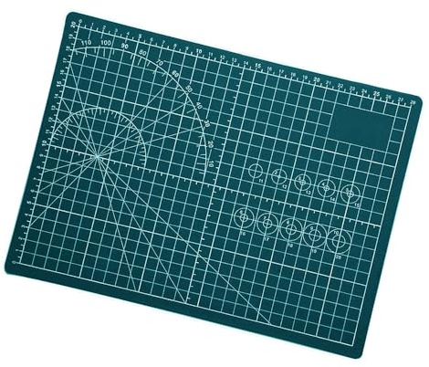 Schneidematte A4, PVC, selbstheilend, Schneidematte, Bastelunterlage zum Nähen, Quilten, Basteln (grün)
