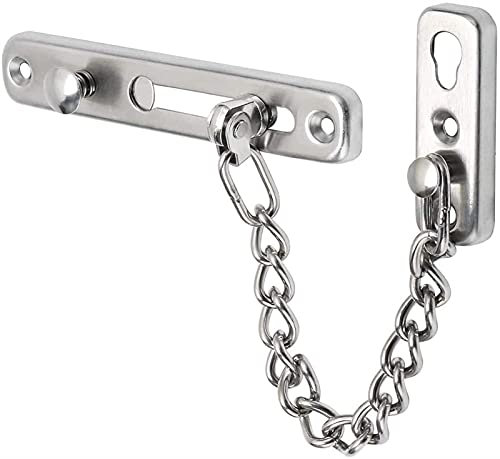 Messing Türkette, Reise Türschloss, Anti-Diebstahl-Kette, Edelstahl-Türkette, Anti-Blockier-Schnalle, Zuhause, Hotel, Sicherheitskette, Kettenschloss, Türriegel, Metall (Farbe: A) (Farbe: A) (Color :