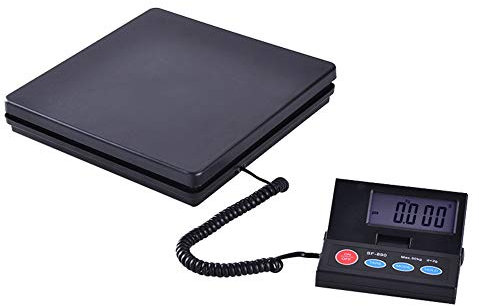 OHaGin Balances De Cuisine Électroniques, 10kg 25kg 50kg LED Balances De Pesage De Colis Multifonctionnelles Fonction De Tare - Noir (Capacité : 50KG/2G) (10KG/1G)