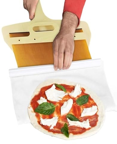 Sliding Pizza Peel, The Super Pizza Peel That Transfers Pizza Perfectly, Non Stick Pizza Peel Shovel With Handle,Pizza Transfer Slide,Suitable for Oven Baking and Grilling. (Small size: 45x20cm)