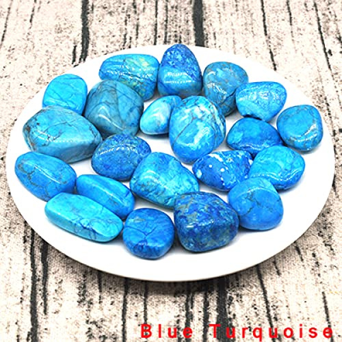 Gravier bleu turquoise naturel, taille d'échantillon, pierres roulées irrégulières, cristaux de quartz, décoration d'aquarium, bleu turquoise, 200 g décoration de la chambre ( Color : Blue Turquoise ,