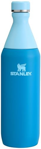 Stanley All Day Slim Bottle 20 oz | Twist On Lid with Leakproof Seal | Slim Design for Travel & Gym | Insulated Stainless Steel | BPA-Free | Azure