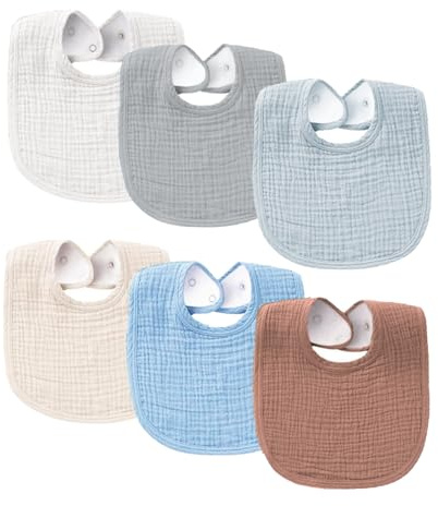 SLOSH Lätzchen Baby Für Neugeborene Babylätzchen für Babys und Kleinkinder Jungen und Mädchen Unisex Set Druckknopf