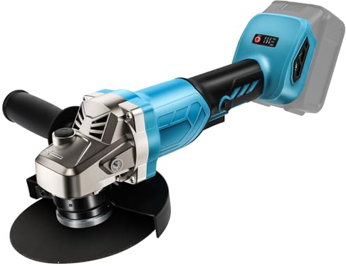 Cordless Angle Grinder Compatible with Makita 18V Battery, 125mm Brushless Cutting Grinding 6700 RPM 3 Position Adjustable Auxiliary Handle Great for Sanding Cutting, Grinding, Polishing (No Blade)