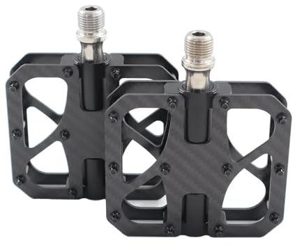GFDSGRE Pedale Fahrrad Fahrradpedale Carbon Fiber Pedallager Ultraleicht MTB Anti-Rutsch Schnellspanner 14mm Universalgewinde Fahrradpedale