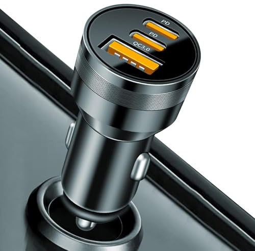 MLqkpwy Caricabatterie rapido per auto, caricabatterie per telefono da auto | caricatore automatico per telefono cellulare, adattatore di ricarica ultra veloce multifunzionale per dispositivi di tipo
