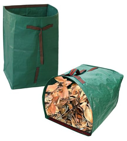 RISETEX 2X 200L Gartensack Laubsack Gartenmüllsack, für Laub und Gartenabfälle– Gartensäcke für Gartenabfälle,Gartensack,Stabil Schaufelform mit Traggriffen