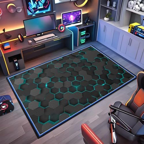 Wuzqju Bodenschutzmatte Bürostuhl Unterlage Schreibstuhlunterlage Gaming Stuhl Unterlage Gaming Stuhlmatte für Hartholzboden Gaming Teppich Unterlage-Kratzfest für Laminat Hartböden 120 x 150 cm