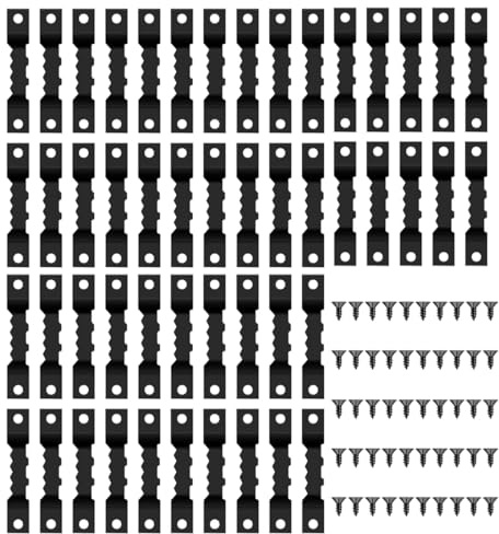 50 Pezzi Ganci Per Quadri, Appendi Quadri Ganci Muro, Gancetti Dentati In Metallo, Per Appendere Quadri Per Cornici Specchi Opere D'Arte, Con Chiodi Per Quadri Muro, Nero
