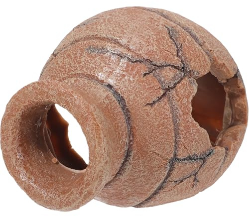 NESTINGHO Escondite para Reptiles Resistente al Desgaste, Cueva Decorativa de Mesa para Terrarios, Refugio Natural y Vívido para Serpientes, Decoración Realista para Hábitat de Mascotas