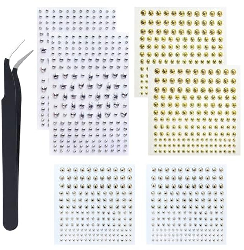 NiceNaiils 6 st falsk piercing, näspiercing, läppstift, falska näspikar, ögonbrynspikar, icke-genomträngande näspikar att fästa på silverklistermärken för naveln