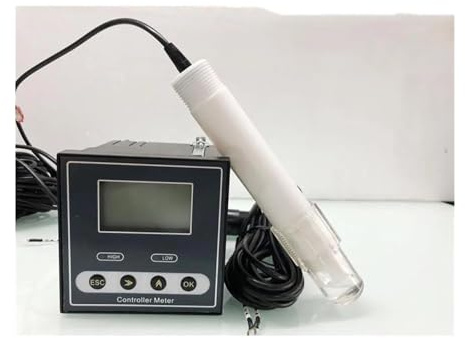 Tester del PH del terreno, Misuratore di pH, regolatore di pH online con RS485, uscita a basso prezzo, regolatore di pH/EC idroponico automatico(Silver 2PCS)