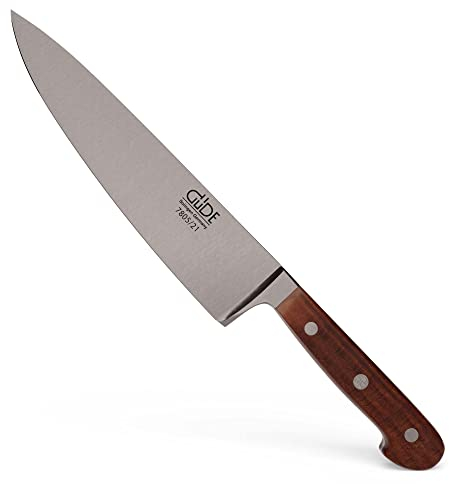 GÜDE Solingen Tradition - Kochmesser geschmiedet, 21 cm, Pflaumenholz, F.GÜDE, Küchenmesser, Handmade Germany, Braun
