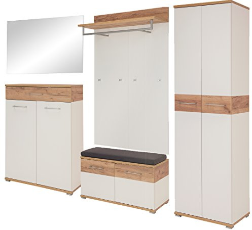 Germania 8645-513 Garderoben-Set, Weiß, 40 x 280 x 199 cm