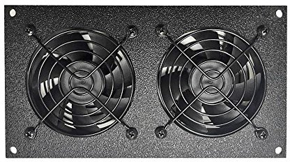 Coolerguys Programmable Thermostat Cooling Kits for Cabinets, AV, and Components (Metal, Dual 80mm)