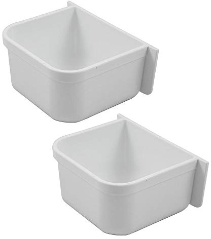A&H Tool & Die Parrot Cage Replacement Feeder (Two Pack, White, Modern, Indoor)