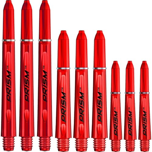 WINMAU Prism 1.0 Rot Ex Short Polycarbonate Dart Stems - 1 Sätze pro Packung (3 Schäfte insgesamt)
