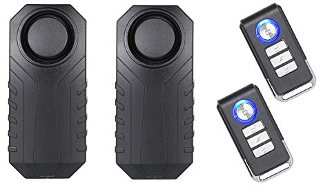 Lancoon Allarme Bici Antifurto Per Moto Veicoli Auto Moto Con Telecomando, 113 dB Super Loud (Confezione Da 2)