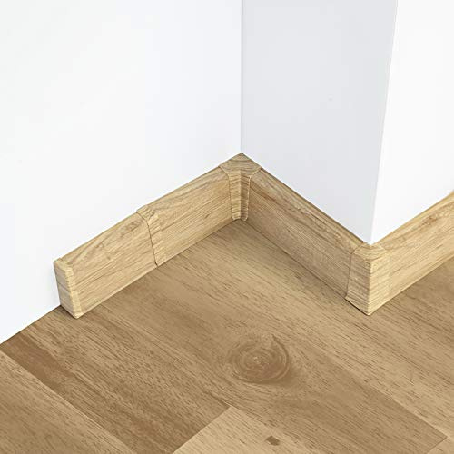 [DQ-PP] 30 mètres de plinthes 55mm en PVC chêne antique, plinthes aspect stratifié en plastique PVC