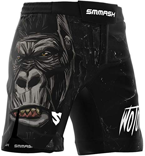 SMMASH Wotore Gorilla Ultralätt Shorts MMA Herr, Kampsport Byxor, Brottning UFC, Exceptionell Rörelsefrihet, BJJ, Krav Maga, Andas och Lätt, Antibakteriellt Material, Tillverkad i EU (M)