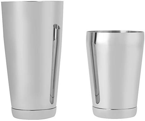 EVTSCAN Bar Tool en acier inoxydable Boston Shaker Cocktail Shaker Set Cocktail Tin Bartender Barware(Argent)