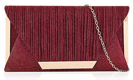 Fioeyr Women's Flap Clutch Bag Purses Glitter Party Wedding Evening Bags Envelope Handbag