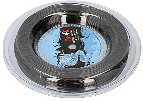 Tennisracketsträng, 200m/ 656.2ft längd Svart tennistillbehör för utomhussporter(1,30 mm)
