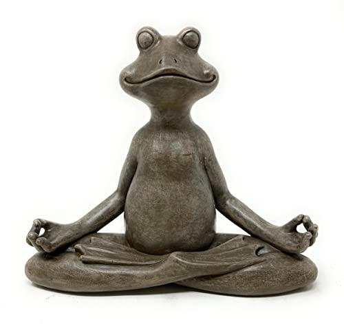 Nature's Mark 6 H Resin Meditating Yoga Frog Statue Figurine Home Decorative Accent Decor for Tabletop Living Room Bedroom Office Desktop Cabinet Shelf