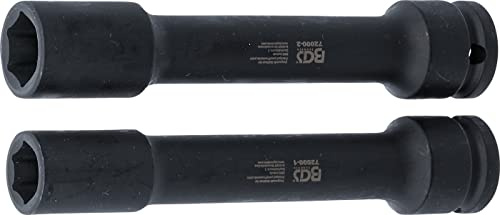 BGS 72000 | Spezial-Steckschlüssel-Einsatz-Satz | für Volvo | SW 15-18 mm | für Ausgleichsgetriebeflansch-Mutter | Länge 150 mm | Antrieb Innenvierkant 12,5 mm (1/2) | Abtrieb Sechskant